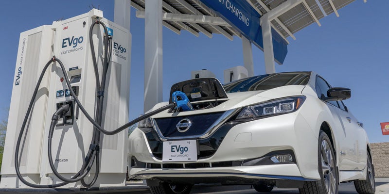 Nissan Leaf charging